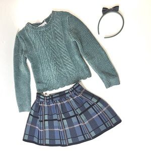 NEW ✨ TOMMY BAHAMA KIDS Sweater & Skirt 2pc Set with Bonus Matching Bow Headband